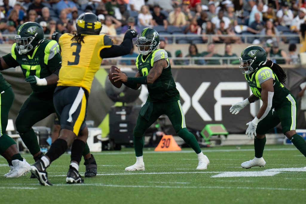 orlando guardians vs san antonio brahmas quarterback Deondre Francois