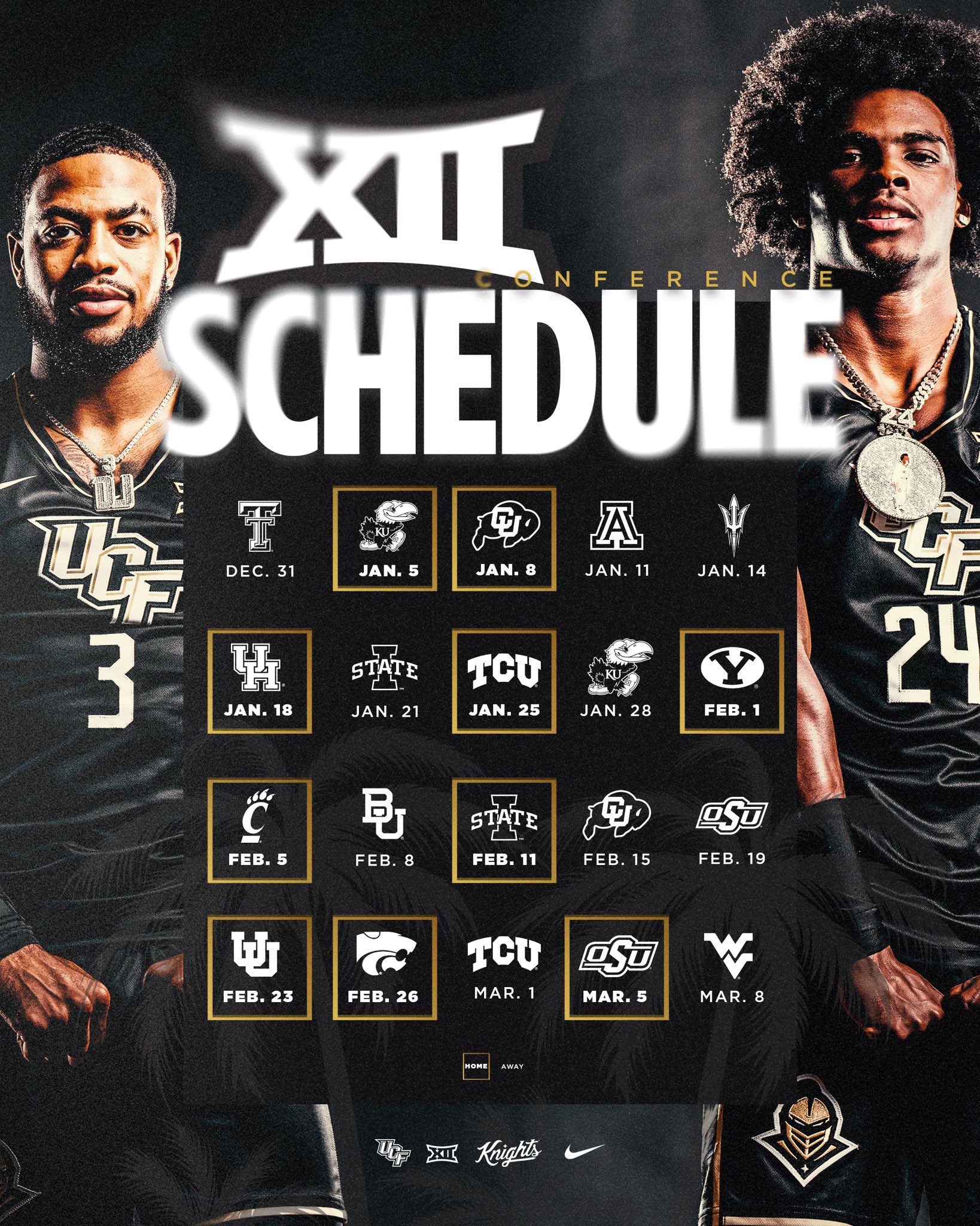 UCF Knights Big 12 Schedule