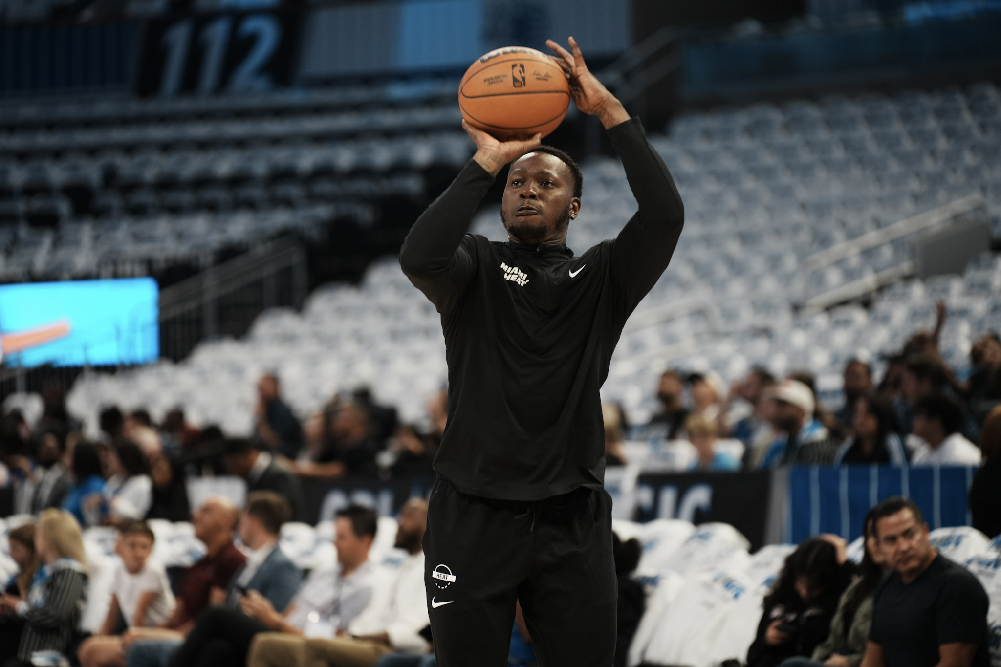 © Carson Lawhorn | Sports Club Florida - Terry Rozier taking Practice shots at Miami vs Orlando Season Opener Oct 2025